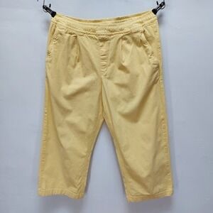 Saturdays New York City Pleated Pants Women's M Yellow Cropped Contemporary